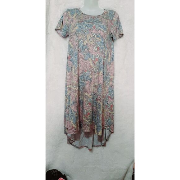 Lularoe XXS pink Paisley soft maxi dress - Picture 1 of 3